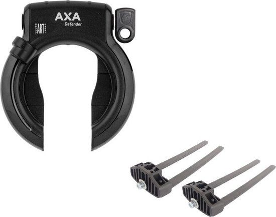 AXA Defender Ringslot + Flexmount - Zwart - ART2 - Elektrische Fiets/Stadsfiets/Transportfiets