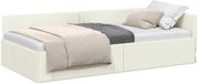 vidaXL Cadre de lit d'angle Crème 90 x 190 cm Velours
