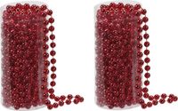 Othmar Decorations Bv Kralenslinger - 2x - Rouge - Plastique - 8 mètre