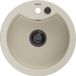 Mexen Diego évier en granit 1 cuve 488 x 480, beige, siphon noir - 6512481000-69-B