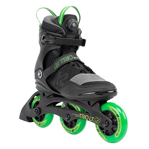 K2 Skate Trio LT 100 Inlineskates - Zwart/Groen - Maat: 0886745962212