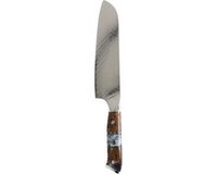 Shinrai Japan Shinrai Knives - Eclipse Series - Damascus Santokumes - 18 cm - Ergonomisch - Houten Handvat - Japans Koksmes