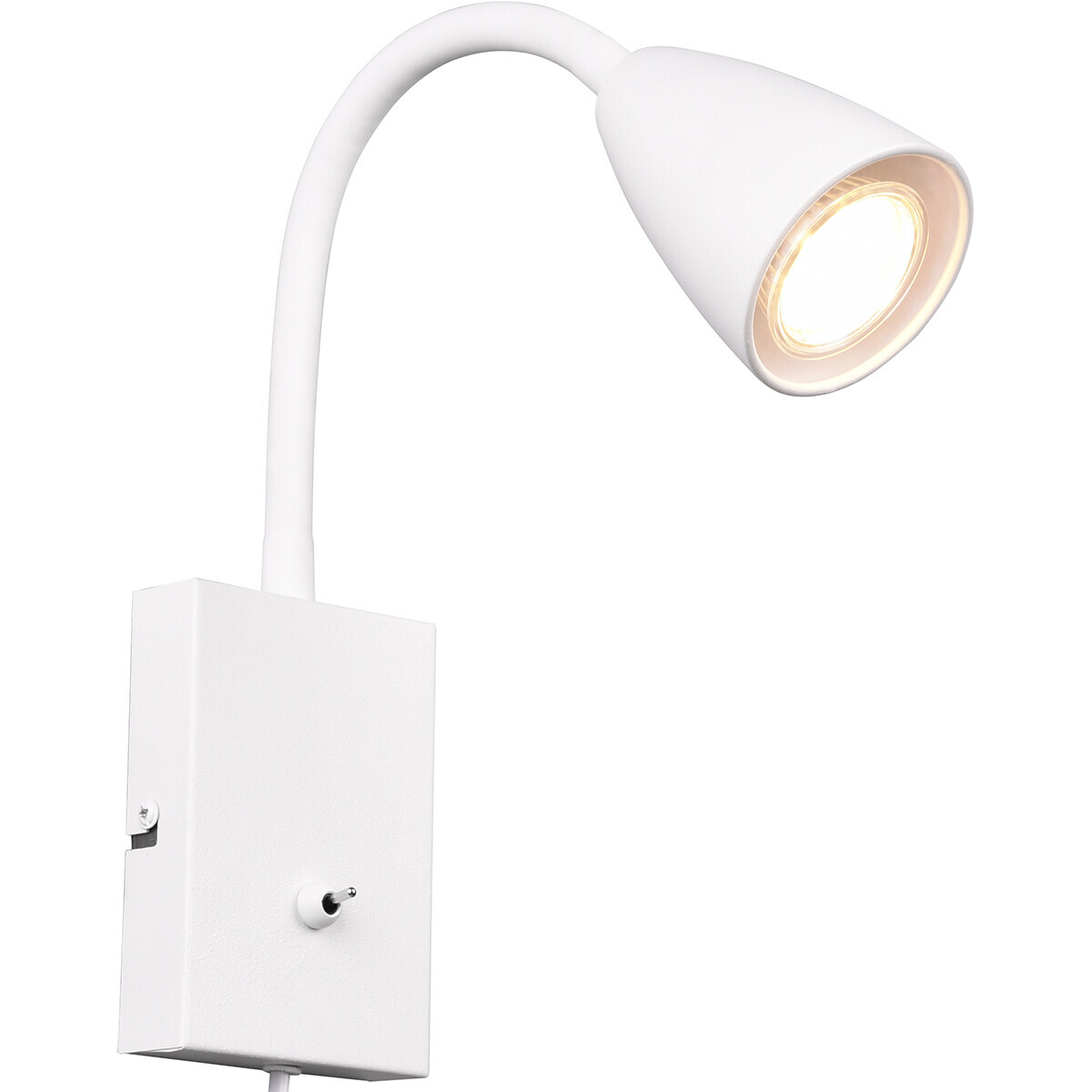 BES LED LED Wandspot - Wandverlichting - Trion Wolly - GU10 Fitting - 1-lichts - Rechthoek - Mat Wit - Aluminium