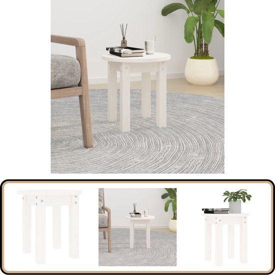 vidaXL Salontafel 35x35x35 cm Wit
