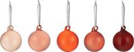 Iittala Boule de Noël en verre 4 cm Rouge set van 5