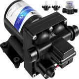 Vevor Zelfaanzuigende Pomp, 12V DC 7,5 naar 11,3A Membraanpomp, 3 GPM Zelfaanzuigende Elektrische Pomp uit Polypropyleen Behuizing, voor Het Verpompen van Water, 1 x Filterzeef en 1 x Installatiekit