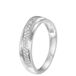 Lucardi Dames Ring rhodiumplated met zirkonia - Ring - Cadeau - 925 Zilver - Zilverkleurig