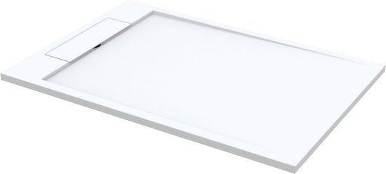 Best Design Decent Douchebak - 160x100cm - Mat Wit - Solid Surface