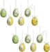 Decoris Paaseieren - 12 stuks - foam - 6 cm - Geel