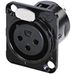 Rean AV RC3FDL-B XLR-connector Bus, montage encastrée Nombre de pôles : 3 1 pièce(s)