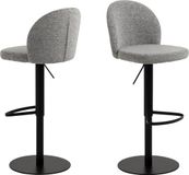 Giga Living Barkruk Stof/Textiel Grijs - Verstelbaar - 44x50x109cm