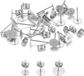 Merkloos 300 Stuks RVS Stud Oorbellen in Wit met Vlinder Sluiting voor Sieraden Creaties (5 mm, 6 mm, 8 mm)