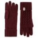 Roeckl Gants 'CABLED CHARM' bordeaux / vin / carmin / rouge foncé