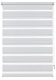 Gardinia Duo-rolgordijn om te klemmen, 75 x 150, polyester, wit