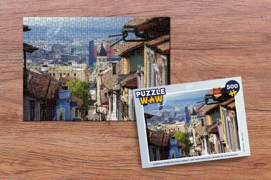 MuchoWow Puzzel Uitzicht over de stad vanuit het historische gedeelte in Bogota - Legpuzzel - Puzzel 500 stukjes