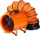 Vevor Bouwventilator 145W AC-motor 2900 rpm 481 L/s (1020 CFM) met 8m slang