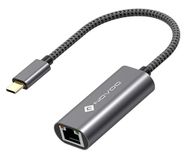 NOVOO USB C aan Ethernet Adapter Aluminium 1000Mbps RJ45 Kabel, Gigabit aan Type C Netwerkadapter voor MacBook Pro/Air, Surface Go/Google Chromebook/Huawei Matebook enz.
