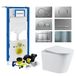 Sanilux Geberit up320 Toiletset | Sanilux Turbo Flush | Wandcloset | Wit | Sigma Drukplaat