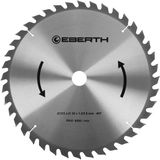 EBERTH Cirkelzaagblad van staal met hardmetalen tanden voor het snijden van hout (diameter 315 mm, boring 30 mm, bladdikte 1,8 mm, zaagbreedte 2,8 mm, 40 tanden, rpm max. 6000)