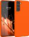 kwmobile telefoonhoesje geschikt voor Samsung Galaxy S21 - Hoesje voor smartphone - Back cover in neon oranje