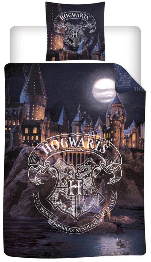 4KidsOnly Harry Potter dekbedovertrek 140 x 200 cm polykatoen blauw