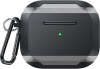 By Qubix Qubix AirPods 3 hoesje - TPU - Anti-val serie - Zwart / Grijs