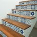 Ambiance Sticker Zelfklevende trap, tegels, trap, Miah, zelfklevend, voor trappen, cementtegels, 2 stroken van 34 x 119 cm