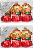 Inge-glas Anges - 6x pendentifs en plastique rouge 8 cm