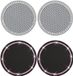OEM 4 Auto Cup Holders - Zwart/Grey - Silicone, Scratch-Free, Non-Slip