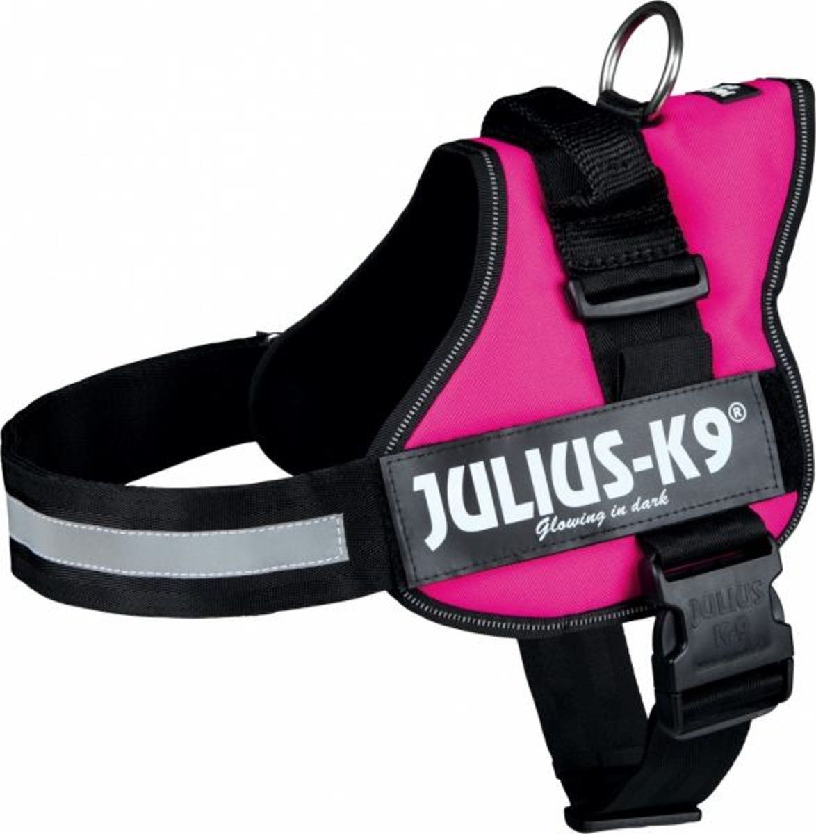 JULIUS K9 IDC Powertuig/Harnas - Maat 1/66-85cm - L - Fuchsia