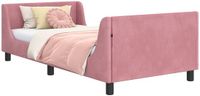 vidaXL Kinderen bedframe met hoofdboard Roze 80 x 200 cm Fluweel