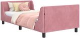 vidaXL Kinderen bedframe met hoofdboard Roze 80 x 200 cm Fluweel
