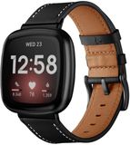 Strap-it Echt leren bandje met gespsluiting - zwart