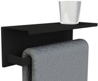 Allibert New Game - handdoekhouder - 40cm - mat zwart gelakt aluminium