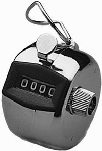 Handheld Handteller Tally Counter chroom zonder voet