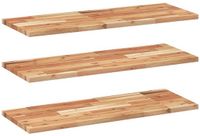vidaXL Zwevende planken 3 stuks 80x30x2 cm massief acacia olie