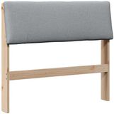 vidaXL - Hoofdbord - Lichtgrijs - 90 cm - Massief Grenenhout