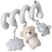 Interbaby Spirale d'activités pour nouveau-né | gris blanc | petit ours | nuage
