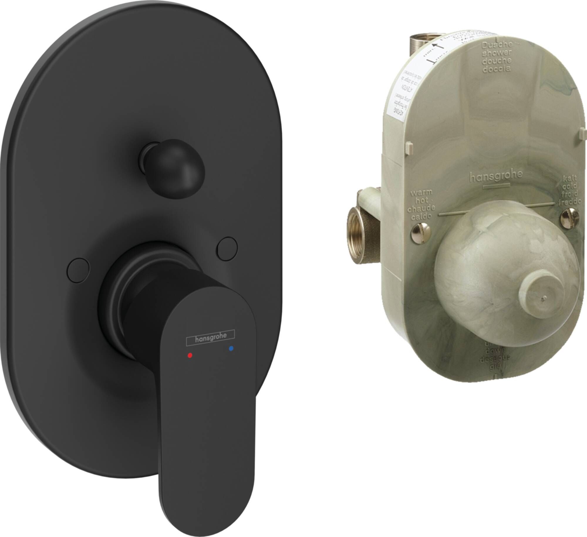 Hansgrohe Rebris S Inbouw Badmengkraan Set Mat Zwart 72448670