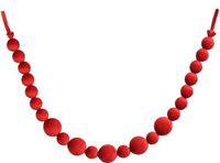 Decoris Plastique Guirlande de Noël 1,5m Rouge