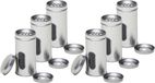 Merkloos Rond kruidenpotje met strooier - Zilver - Aluminium - 6 stuks