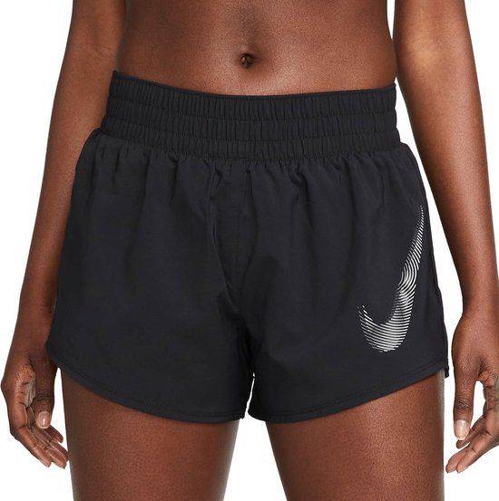 Nike Dri-FIT One Swoosh Sportbroek Dames - Zwart - Maat M