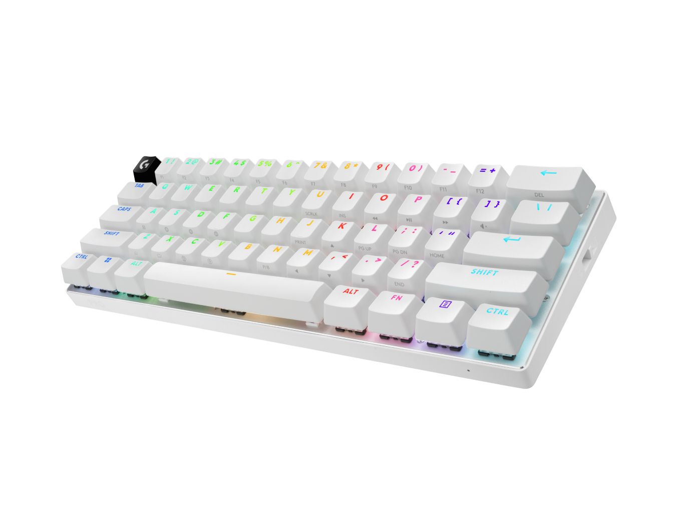 Logitech G PRO X 60 LIGHTSPEED, draadloos gaming toetsenbord, ultracompact mechanisch 60% TKL-toetsenbord voor Windows-pc's, Wit, Layout Pan Nordic QWERTY