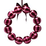 Vondels Vondels krans (roze/burgundy) (ø35.5cm)
