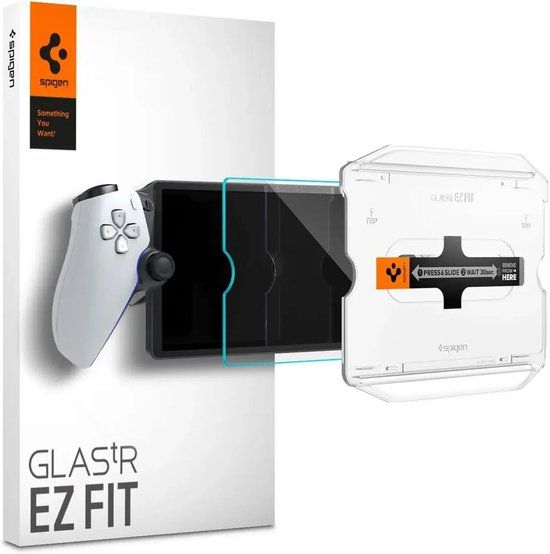 Spigen Screen Protector Geschikt voor Playstation Portal Remote Player - GLAS.tR EZ Fit - 9H Tempered Glass - Case Friendly - Ultra Clear