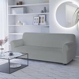 Italian Bed Linen Bankhoes LESLIE elastisch en rekbaar, lichtgrijs 3-zits