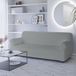 Italian Bed Linen Bankhoes LESLIE elastisch en rekbaar, lichtgrijs 3-zits