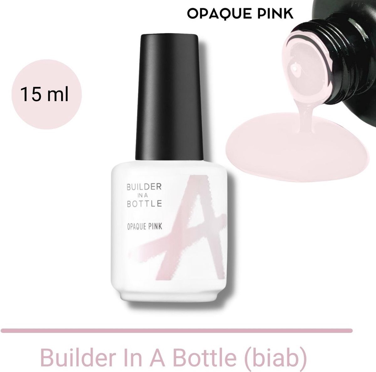 GUAPÀ BIAB Builder Gel In A Bottle | BIAB Nagellak | Gelnagels Starterspakket | Nagellak | Gellak Pink | Builder Gel | biab | 15 ml Opaque Pink