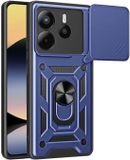 Techsuit Hoesje geschikt voor Xiaomi Redmi Note 14 4G 163.2mm - Camshield Back Cover - Blauw