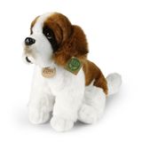Rappa ECO knuffel Sint Bernard 30 cm - realistische knuffel van recyclede PET flessen - bruin wit